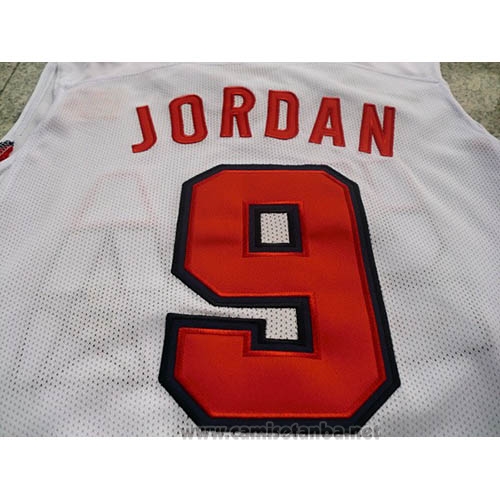 Camiseta USA 1992 Michael Jordan #9 Blanco